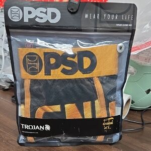PSD Size M Black and Gold Trojan Boxer Briefs
